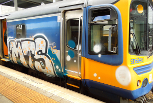 Train graffiti