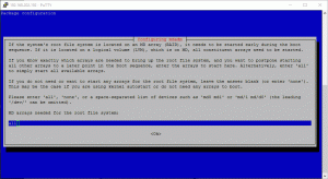 mdadm configure screen 2