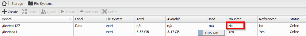 OMV New RAID array