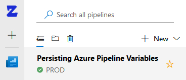 Persisting Azure Pipeline Variables