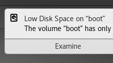 Low Disk Space on “boot”